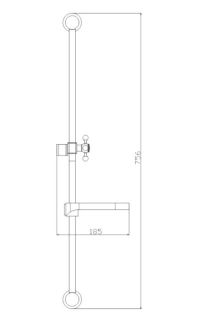 Душевая штанга Haiba HB8010 хром